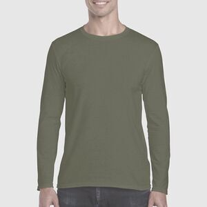 George Men's Green Long Sleeve Crewneck Pullover Top